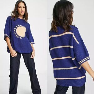 Free People Opal Moon Oversized Knit Sweater